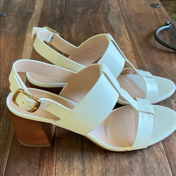 Cole Haan Women's Josie T-Strap Block Heel Sandals Size 7 1/2 - Picture 5 of 10